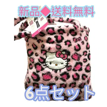 시마무라 헬로키티 6종 세트 백 LL 레오파드 무늬 산리오