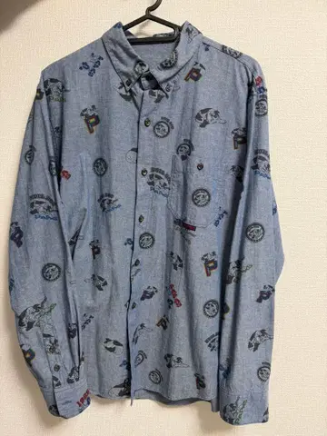 PAPAS 남성용 긴팔 셔츠 M 사이즈 일본제