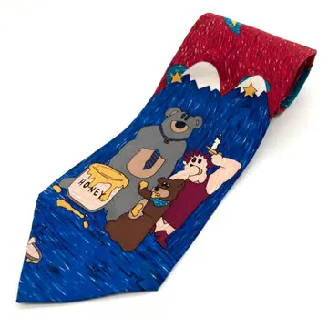 USA제 세이브 더 칠드런 넥타이 곰 벌꿀 구제 의류 올 패턴 차리티