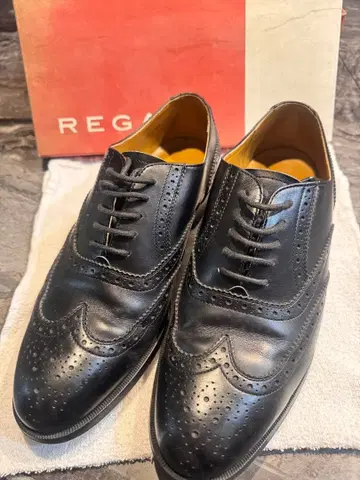 REGAL Y958 블랙 스트링 슈즈