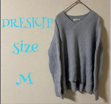 DRESKIP 그레이 V넥 스웨터 M 사이즈