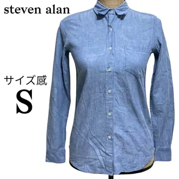 A153 스티븐 앨런 [ M ] 데님 셔츠 긴팔 면 100% USA