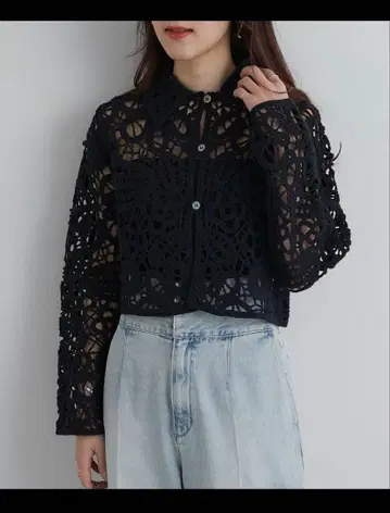 [매장 한정 완판템] 레이스 셔츠 니트