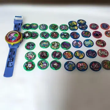 요괴워치와 요괴 메달 41개(중복 4개) 세트