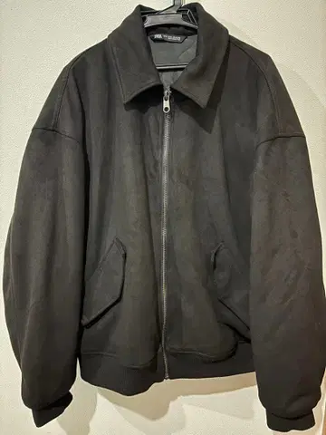 ZARA 페이크 스웨이드 퀼팅 자켓