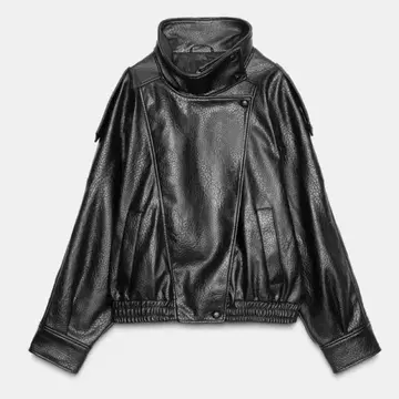 새상품 ZARA 페이크 레더 자켓 M
