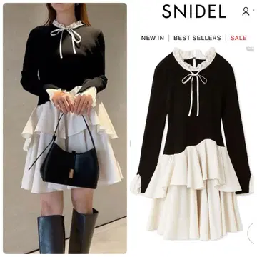 신상 새상품 SNIDEL Sustainable 도킹 미니 니트 원피스