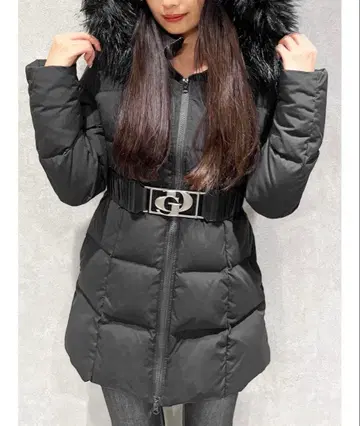 GYDA TINY GD 벨트 포함 롱 다운 코트 롱 코트 퍼