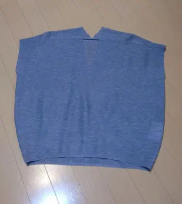 SOEJU 시어 숏 슬리브 코쿤 니트 그레이 프리 사이즈