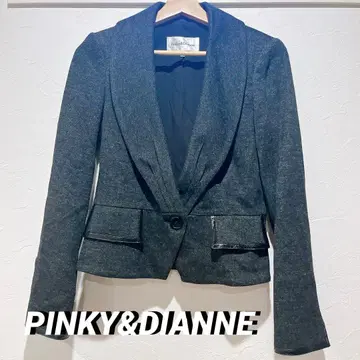 PINKY&DIANNE 여성용 테일러드 자켓 포켓 가죽 36 사이즈