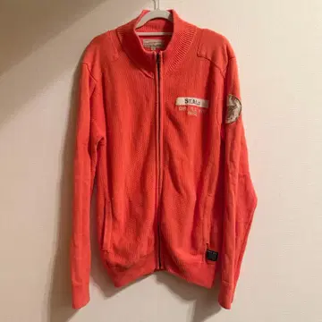 [ AVIREX ] 스탠드 카라 집업 니트 XL