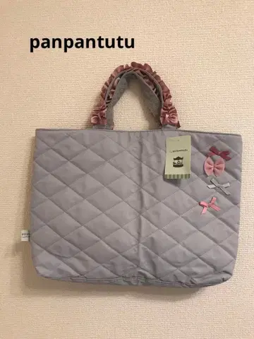 panpantutu 리본 프릴 레슨 백 프렌치 그레이