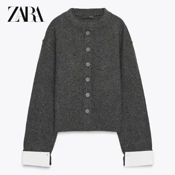 ZARA 콤비 니트 가디건 M 사이즈