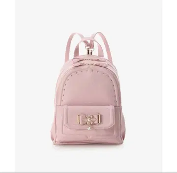SAMANTHAVEGA 비쥬 리본 백팩(소) 핑크 베이지