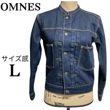 A147 옴네스 [ 0 ] 데님 자켓 겉옷 노카라 면 100%