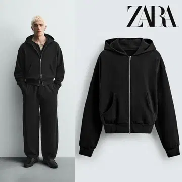 ZARA 크롭 핏 후디 L 사이즈