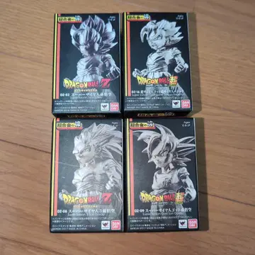 초합금 덩어리 초사이어인 3 손오공 등 드래곤볼 피규어 4체 세트