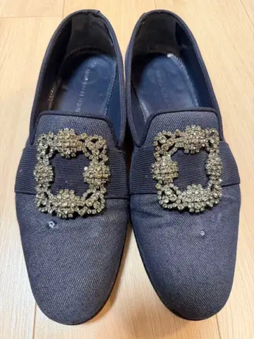 다크 블루 로퍼 큐빅 장식