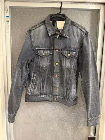 FADELESS 블랙 데님 자켓 색빠짐 가공