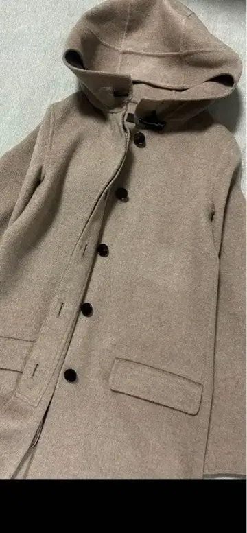 JOSEPH 울 캐시미어 후디드 코트 더블 페이스