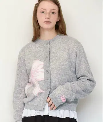 RONRON BIG RIBBON KNIT 가디건