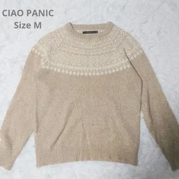 CIAO PANIC 노르딕 무늬 니트 M 베이지