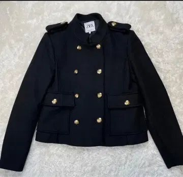 나폴레옹 자켓 골드 버튼 숏 블랙 M