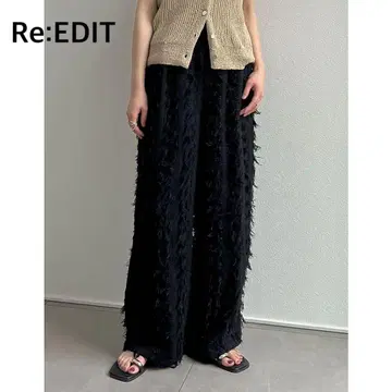 Re:EDIT 프린지 스트레이트 팬츠