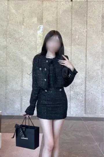 Kerry 왕홍 재벌 아가씨 착장 미니 원피스