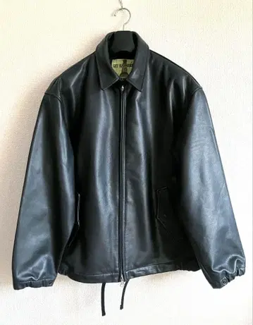 새상품 SSZ Leather Jacket 가죽 자켓 BEAMS NAVY