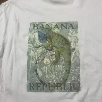 90s BANANA REPUBLIC 이구아나 T셔츠 미국제 XS