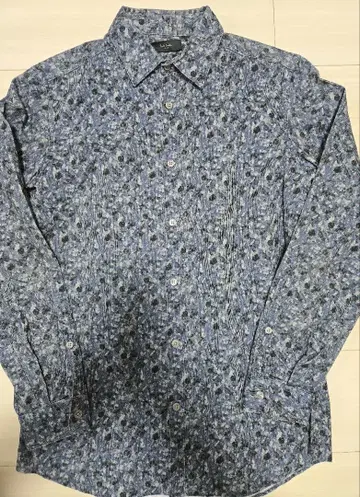 Paul Smith 꽃무늬 전사 긴팔 셔츠 사이즈 M 네이비 코듀로이