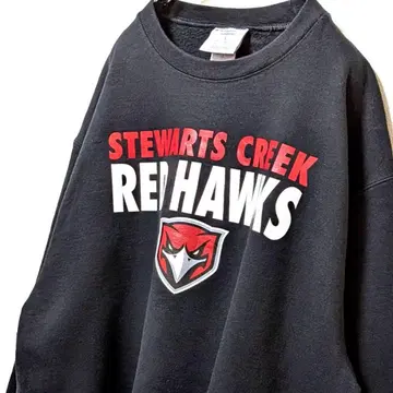 챔피온 스튜어트 크릭 레드 호크스 맨투맨 블랙 L 구제 의류