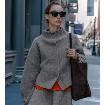 [ 미사용 새상품 ] ZARA 니트 봄버 자켓 L