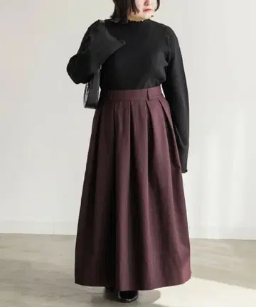 쿠레트 CLETTE 오리지널 턱 롱 스커트 3L