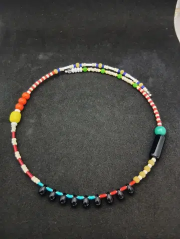 새상품, 미사용 boncla.made 초커 빨간색 터콰이즈 블루 컬러풀