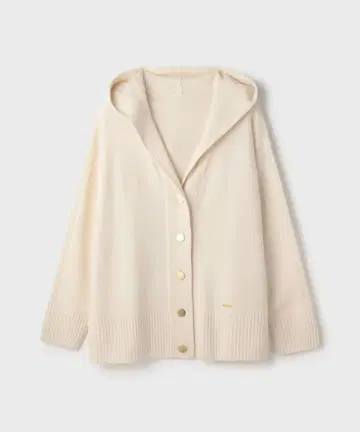 울 후드 니트 가디건