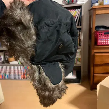 블랙 귀도리 플라이트 캡