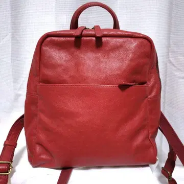 새상품급 가죽 백팩 레드 빨간색