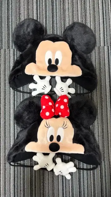 디즈니랜드 미키 미니 팬캡 2개 세트 시