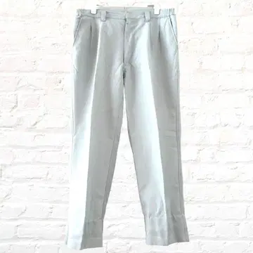 슬랙스 팬츠 스트레이트 팬츠 센터 프레스 화이트 오피스 캐주얼