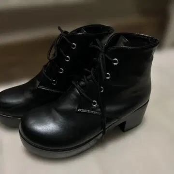 블랙 가죽 숏부츠 블랙 힐부츠 여성용