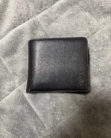 POLO 블랙 투톤 가죽 지갑