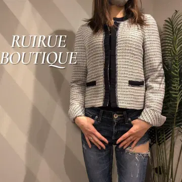 RUIRUE BOUTIQUE 노카라 트위드 자켓