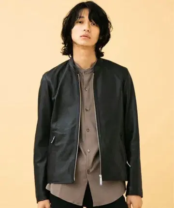 studious 램 가죽 싱글 라이더 S 블랙