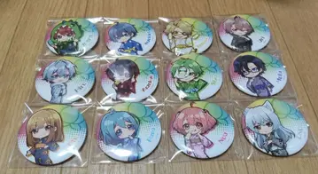 컬러풀 피치 극락탕 SD 캔뱃지 12명