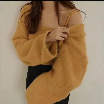 mideal 샤기 니트 마이딜 긴팔 니트