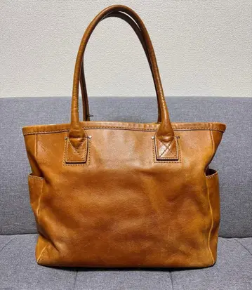 츠치야 가방 세션 빅 토트백 카멜 브라운