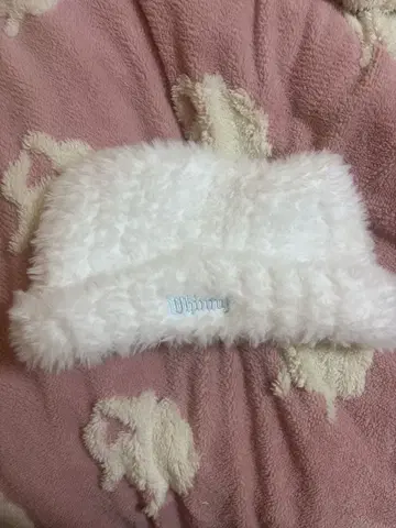 비니 모자 고양이 귀 화이트