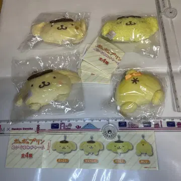 가챠 폼폼푸딩 봉제 인형 참의 전 4종 컴프 세트입니다.